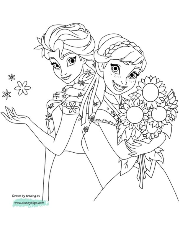 Desenhos para colorir para crianças linda princesa disney